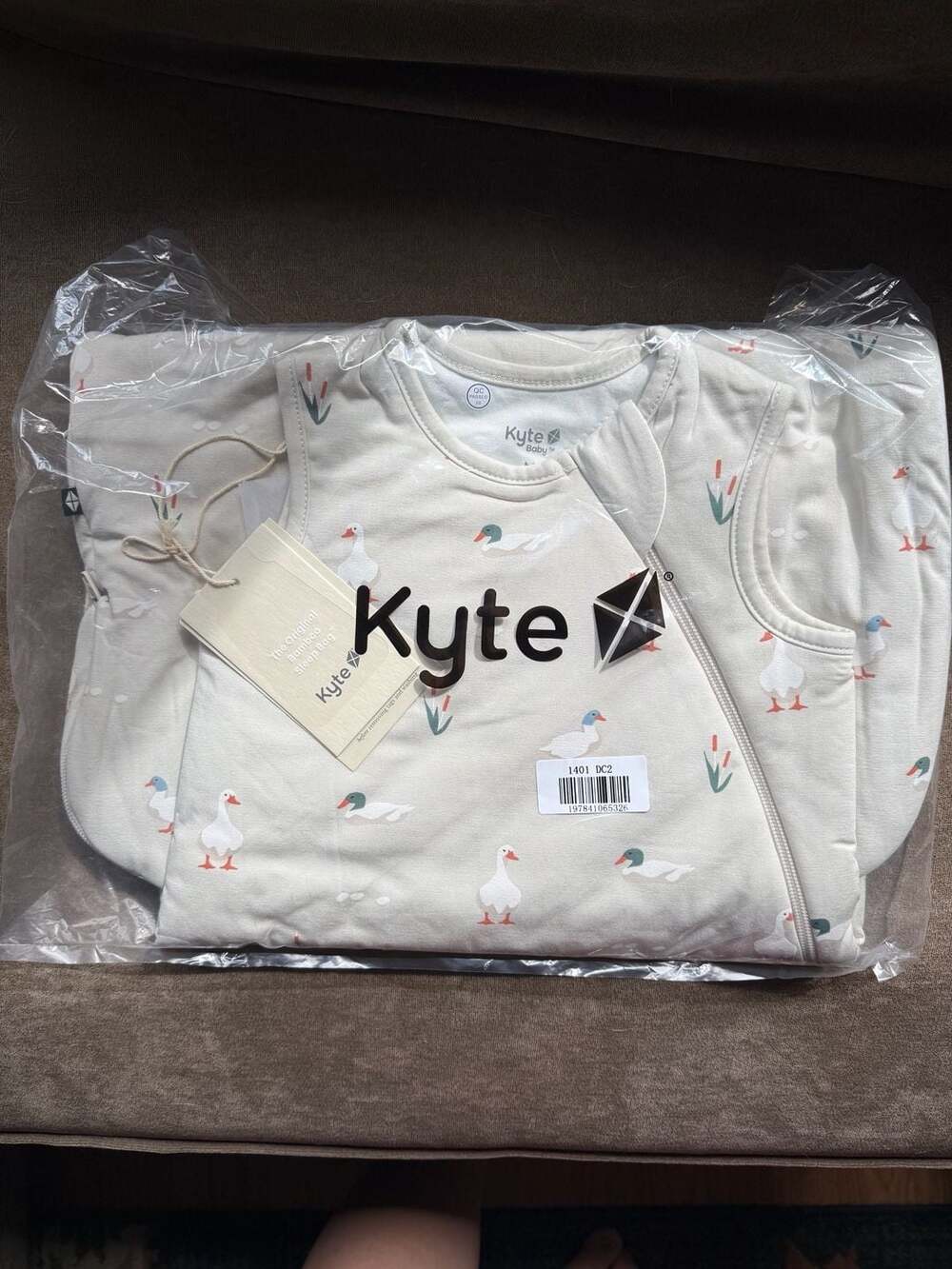 Kyte Baby The Original Bamboo Sleep Bag in Duck Print, 1.0 TOG, Size M